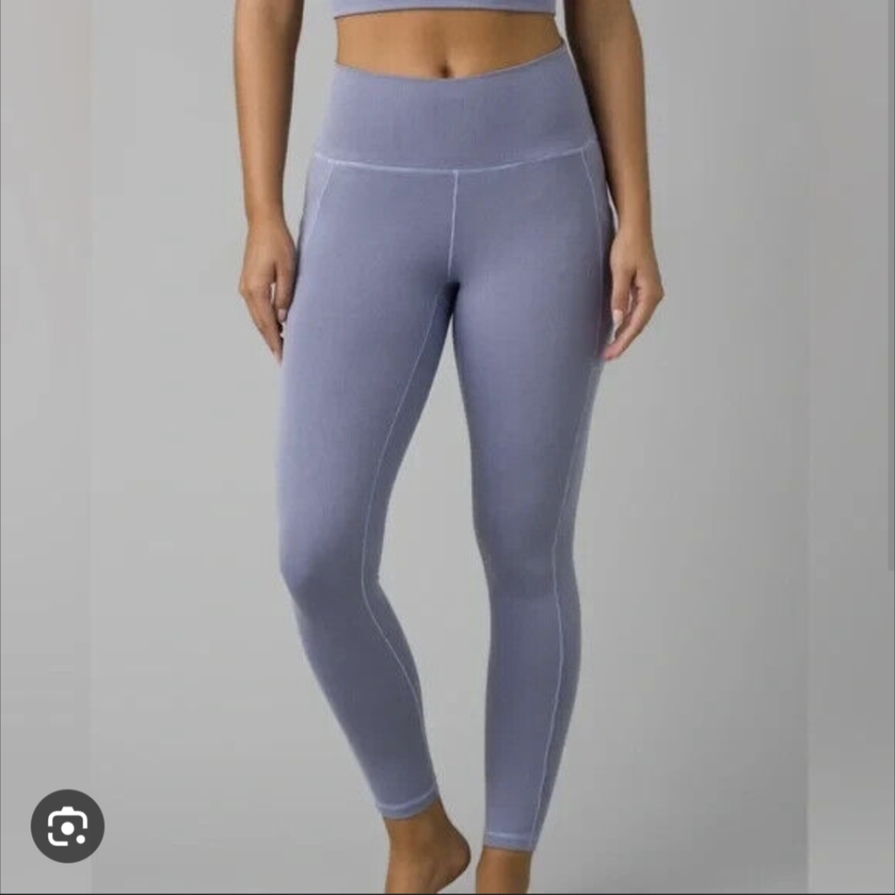 NWT Prana Becksa 7/8 Ribbed Pocket Leggings Size Small Morning Glory (Ice Blue)